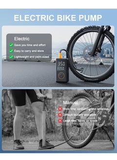 Generic Tire Inflator Portable Air Compressor, 150 PSI Cordless Mini Bike Tire Pump, Air Pump for Car Motorcycle Bicycle Tires, Balls, with Pressure Gauge, LED Light  - Image 5
