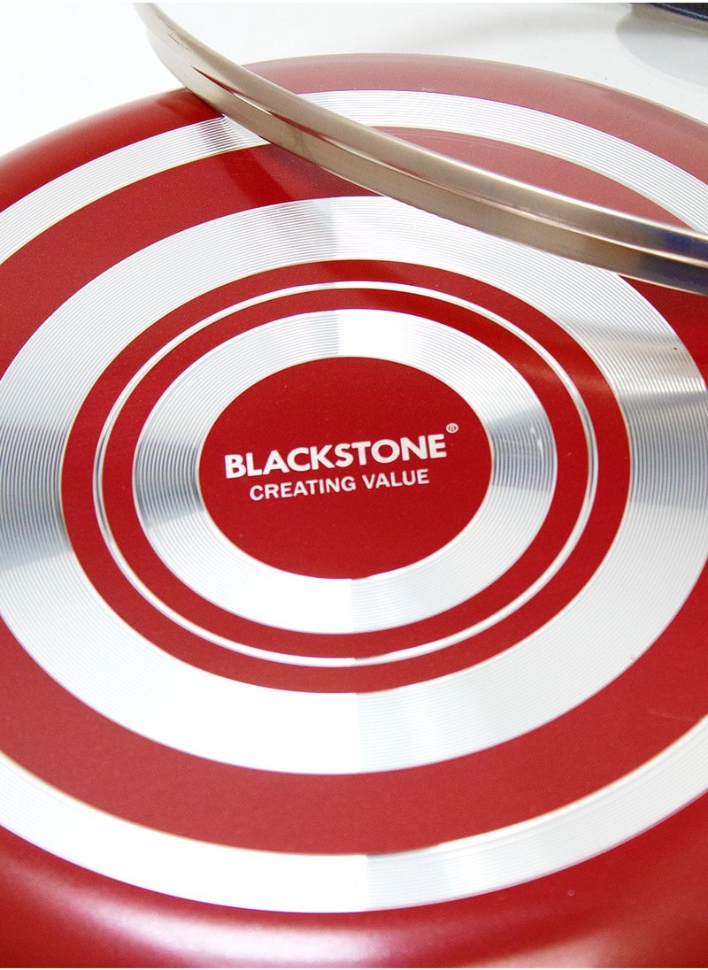 BLACKSTONE - وعاء طهي غير لاصق أحمر/أسود 20 سم - Image 1