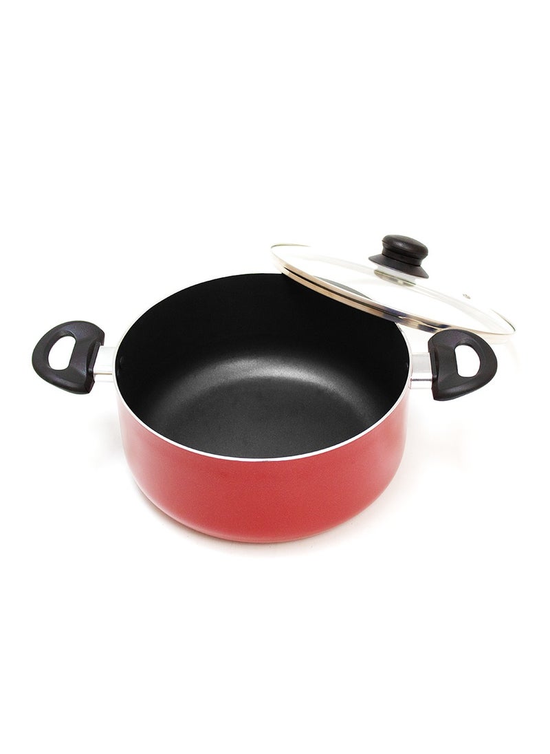 BLACKSTONE - Non Stick Cooking Pot Red/ Black 20cm - Image 1