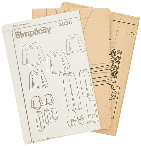 Simplicity Sewing Pattern 3935 Miss/Men/Child Sleepwear, A (XS-L/XS-XL) - Image 3