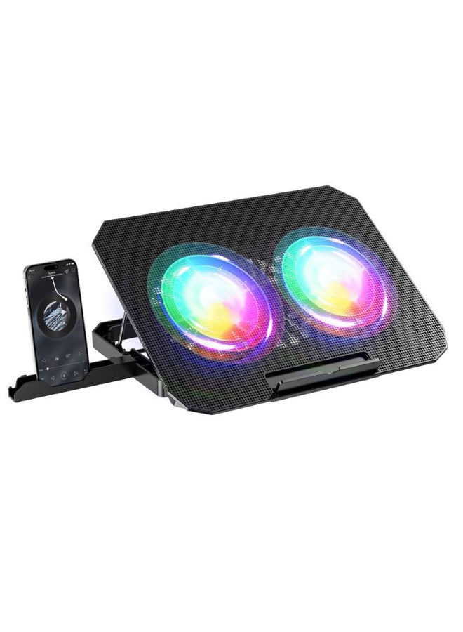 Zero Gaming Laptop Cooling Pad 15-17 inch Laptop For Large 2 Fans 140mm With Screen Cooler AdjustableStand Pad Cooling For Laptop Notebook MacBook - Image 1