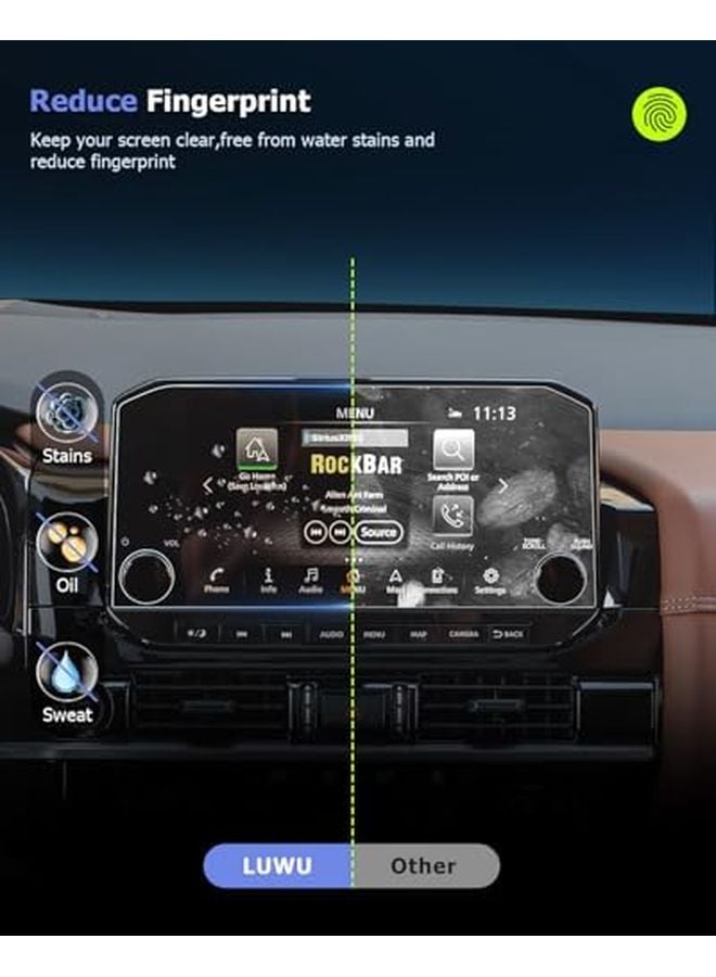 2025 Nissan Pathfinder 9 Inch Navigation Screen Protector 2PCS Anti Glare Anti Scratch - Image 5
