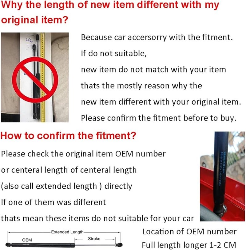 2PCS Front Hood Lift Support Gas Spring Struts For Infiniti QX60 JX35 2013 2019 - Image 5