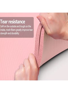 Taimi Non-Slip yoga mat Anti-Tear Exercise Mat With Carrying Strap 183x61x1cm pink  - Image 3