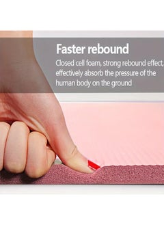 Taimi Non-Slip yoga mat Anti-Tear Exercise Mat With Carrying Strap 183x61x1cm pink  - Image 5
