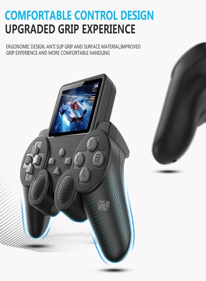 CADDLE & TOES Handheld Gaming Console for Kids & Adults | 520 Classic Built-in Games | Retro Video Game Player | Portable, Rechargeable, TV Output | Toy & Gift for Boys Girls Ages 6-14 | Mini Game Box (Black) - Image 2