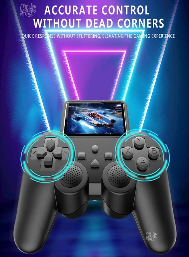 CADDLE & TOES Handheld Gaming Console for Kids & Adults | 520 Classic Built-in Games | Retro Video Game Player | Portable, Rechargeable, TV Output | Toy & Gift for Boys Girls Ages 6-14 | Mini Game Box (Black) - Image 5