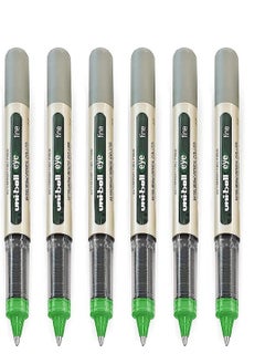 Uniball قلم حبر جاف يوني بول آي فاين 0.7 مم، أخضر، 5 قطع  - Image 1