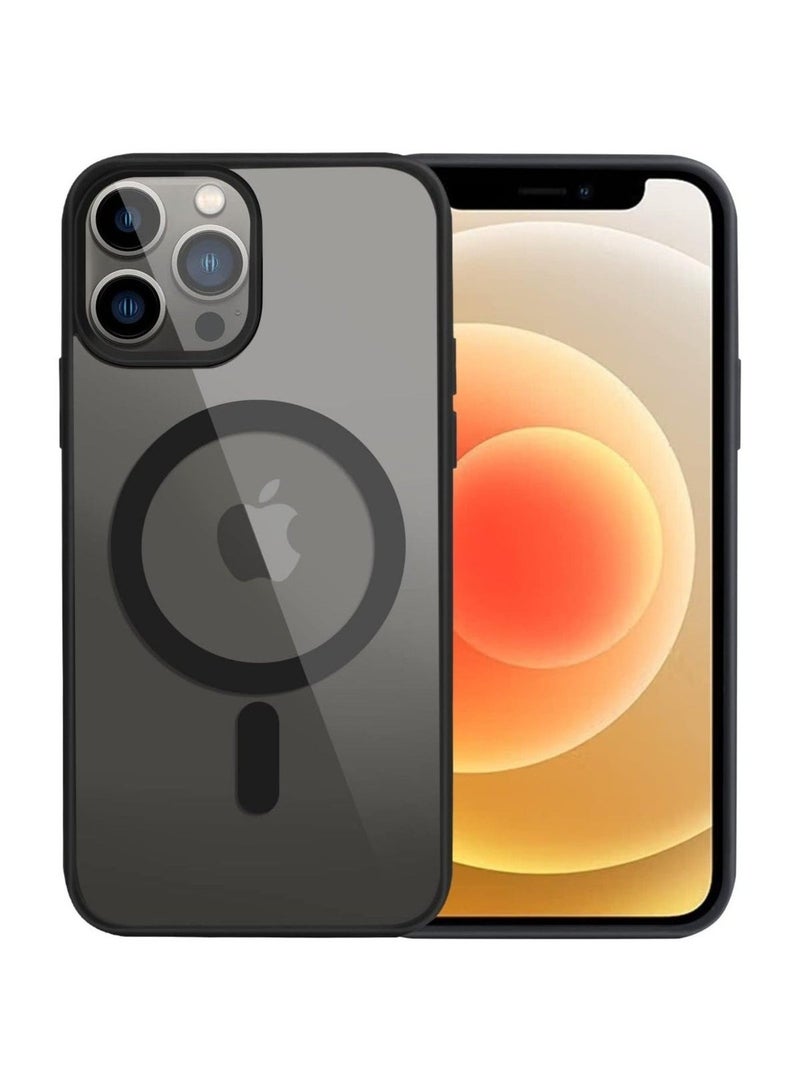 ELTRAZONE ELTRAZONE iPhone 13 Pro Max Case Clear Magsafe Slim Cover, Ultra-Thin Shockproof and Anti-Yellow Transparent Protective Cover Compatible for Apple iPhone 13 Pro Max 6.7 inch - Black