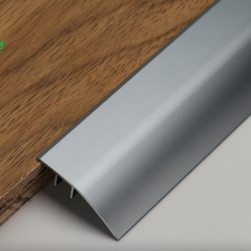 Floor Transition Strip Flooring Edge Trim, 4.3cm Wide Metal Transition Strip Floor, Non-Slip Aluminium Threshold Wood to Tile, Entry Flooring Reducer Hardwood to Carpet ( Color : Gray , Size : Length - Image 1