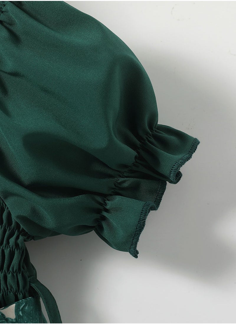 Kidle New Children's Clothing Green Waist Tutu Skirt  - Image 3
