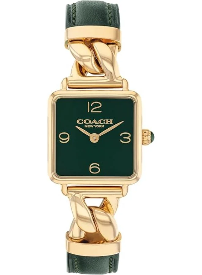 COACH Quartz Movement analog Watch Leather Steel