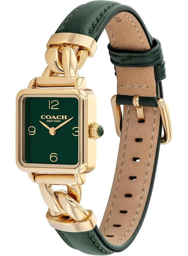 COACH Quartz Movement analog Watch Leather Steel