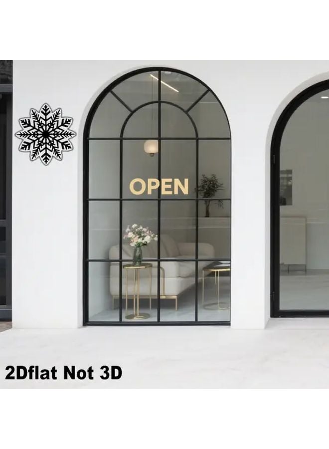 Large 11 8x11 8 Inch Christmas Snowflake Window Decoration Acrylic Wall Art Indoor Outdoor Holiday Decor - Image 2