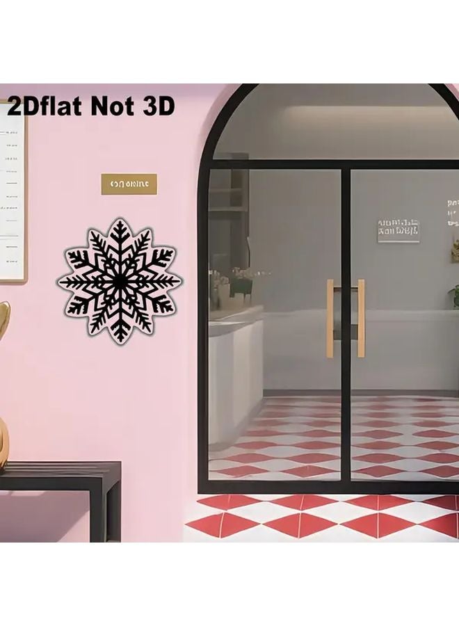 Large 11 8x11 8 Inch Christmas Snowflake Window Decoration Acrylic Wall Art Indoor Outdoor Holiday Decor - Image 5