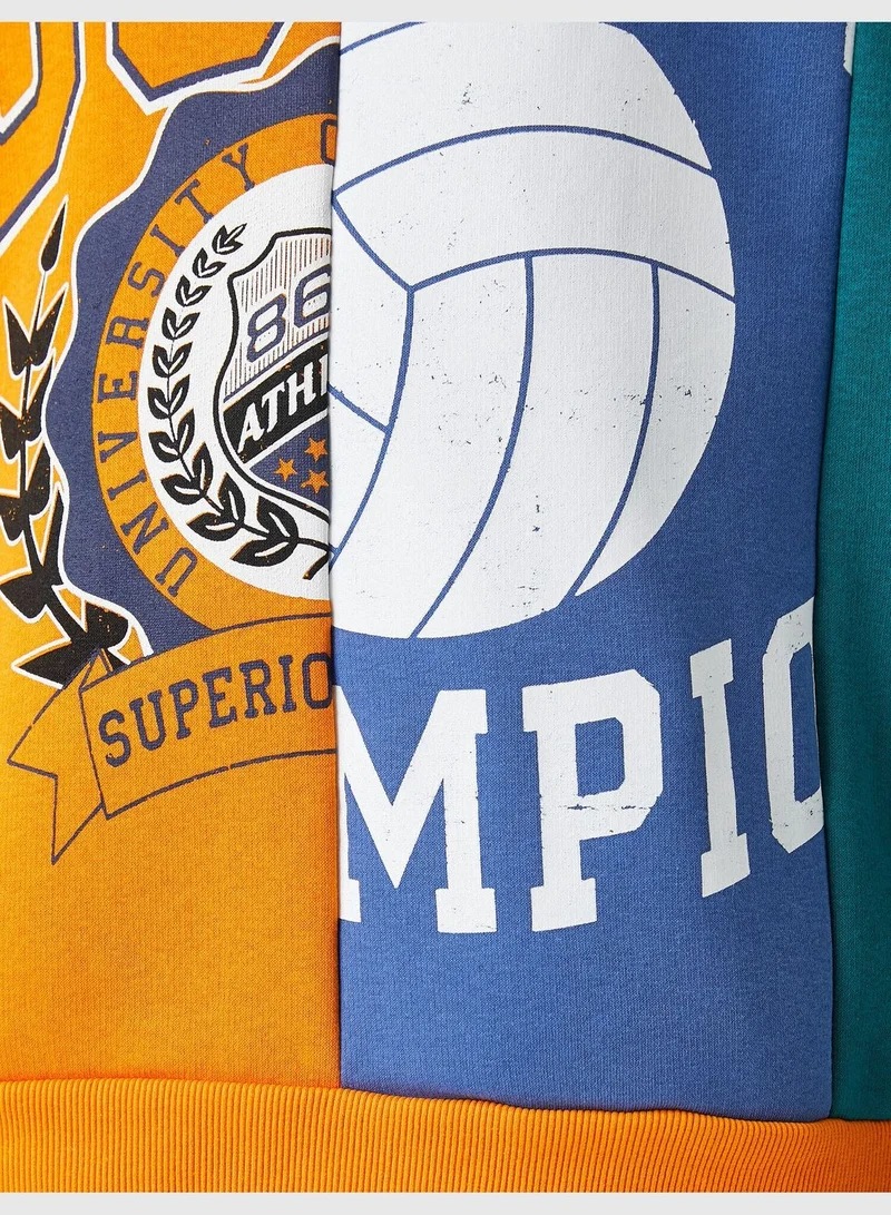 KOTON Hoodie Printed Sweatshirt