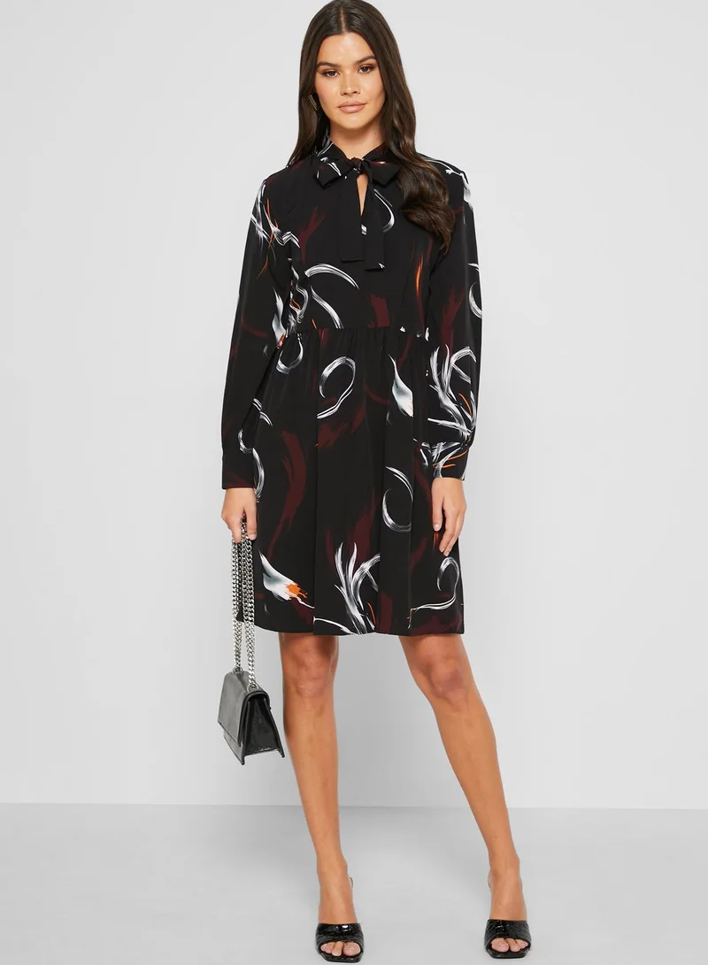 ELLA Printed Shift Dress