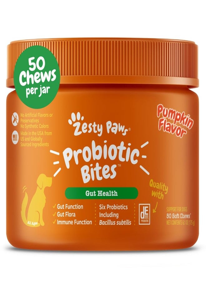 Zesty Paws Probiotics for Dogs, Digestive Enzymes Gut Flora, Digestive Health, Diarrhea & Bowel Support, DE111, Dog Probiotics Soft Chew for Pet Immune System, Chicken, 50 Ct - Image 1