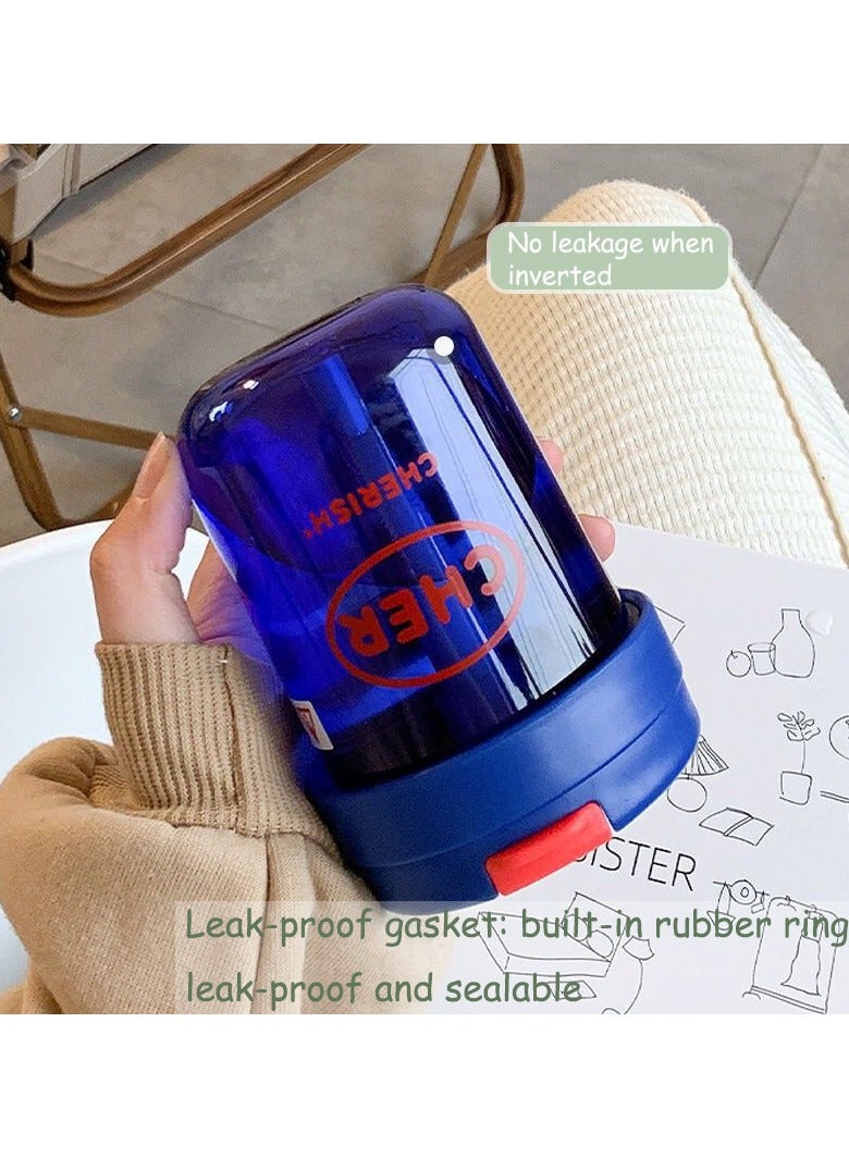 VUCATIN Kids Water Bottle Durable Plastic Water Bottle with Straw Leakproof Toddler Water Bottle Boys Girls Cute Water Cup for School Travel Outdoor Sports 300ml Comes with 4 Cute Stickers - Image 4