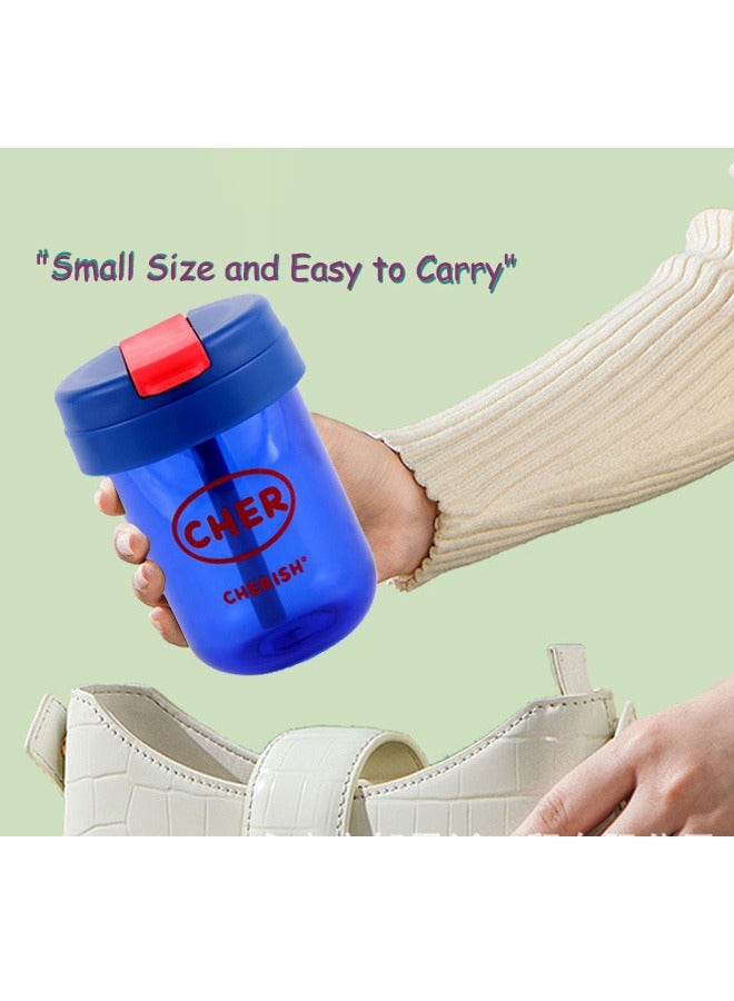 VUCATIN Kids Water Bottle Durable Plastic Water Bottle with Straw Leakproof Toddler Water Bottle Boys Girls Cute Water Cup for School Travel Outdoor Sports 300ml Comes with 4 Cute Stickers - Image 3