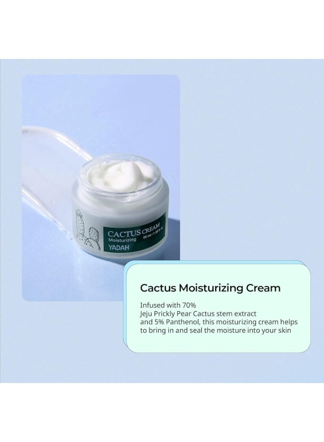 يادا كريم الصبار من يادا 50 مل - مرطب للوجه، يشكل حاجزًا ترطيبيًا للبشرة الجافة والحساسة - Image 2