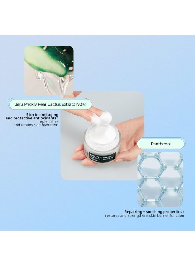 يادا كريم الصبار من يادا 50 مل - مرطب للوجه، يشكل حاجزًا ترطيبيًا للبشرة الجافة والحساسة - Image 4