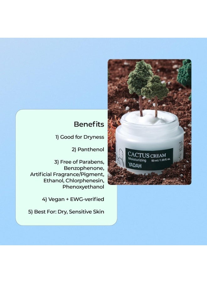 يادا كريم الصبار من يادا 50 مل - مرطب للوجه، يشكل حاجزًا ترطيبيًا للبشرة الجافة والحساسة - Image 5