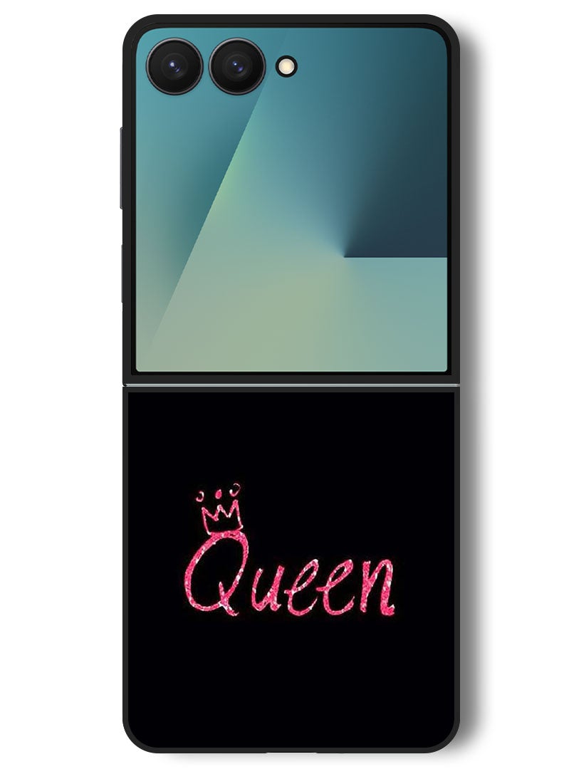 Theodor Case Compatible with Samsung Galaxy Z Flip 7 - 6.9 Inch Protection Shockproof Bumper Cover Queen - Image 1