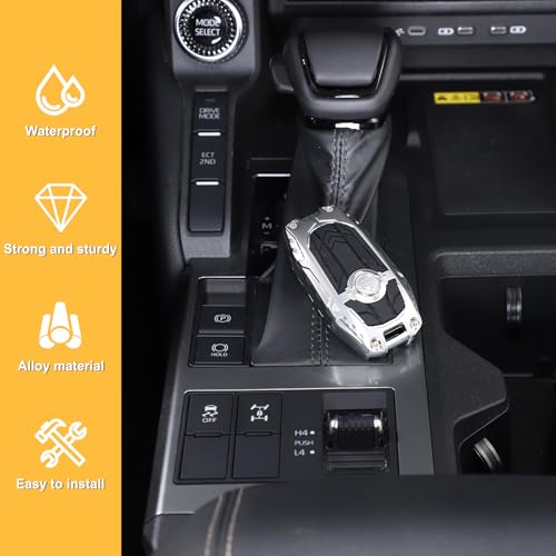 LLKUANG غطاء مفتاح سيارة من سبائك الزنك LLKUANG متوافق مع تويوتا لاند كروزر برادو 250 J250 LC250 2024 2025+, غطاء حماية مفتاح بأسلوب الطرق الوعرة، ملحقات غطاء مفتاح المفتاح - Image 3