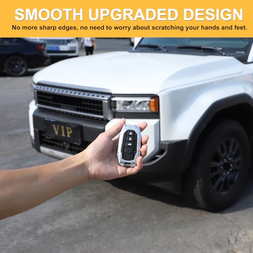 LLKUANG غطاء مفتاح سيارة من سبائك الزنك LLKUANG متوافق مع تويوتا لاند كروزر برادو 250 J250 LC250 2024 2025+, غطاء حماية مفتاح بأسلوب الطرق الوعرة، ملحقات غطاء مفتاح المفتاح - Image 5