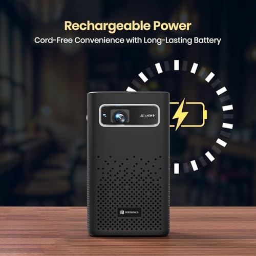 Portronics Pico 13 Rechargeable Smart Projector with Android Based OS, 4K Support, Streaming Apps (Netflix, Prime Video, Hotstar), 3500 Lumens, Keystone Correction, 10 W Speaker, Wi-fi, Bluetooth - Image 4