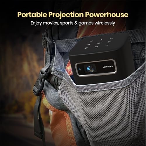 Portronics Pico 13 Rechargeable Smart Projector with Android Based OS, 4K Support, Streaming Apps (Netflix, Prime Video, Hotstar), 3500 Lumens, Keystone Correction, 10 W Speaker, Wi-fi, Bluetooth - Image 2
