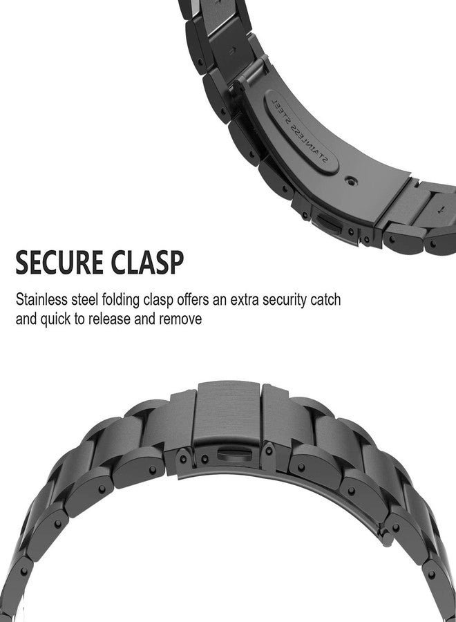 NOOETAH Stainless Steel Wristbands Replacement Strap Compatible for Band 9/Band 8 (Black) - Image 4