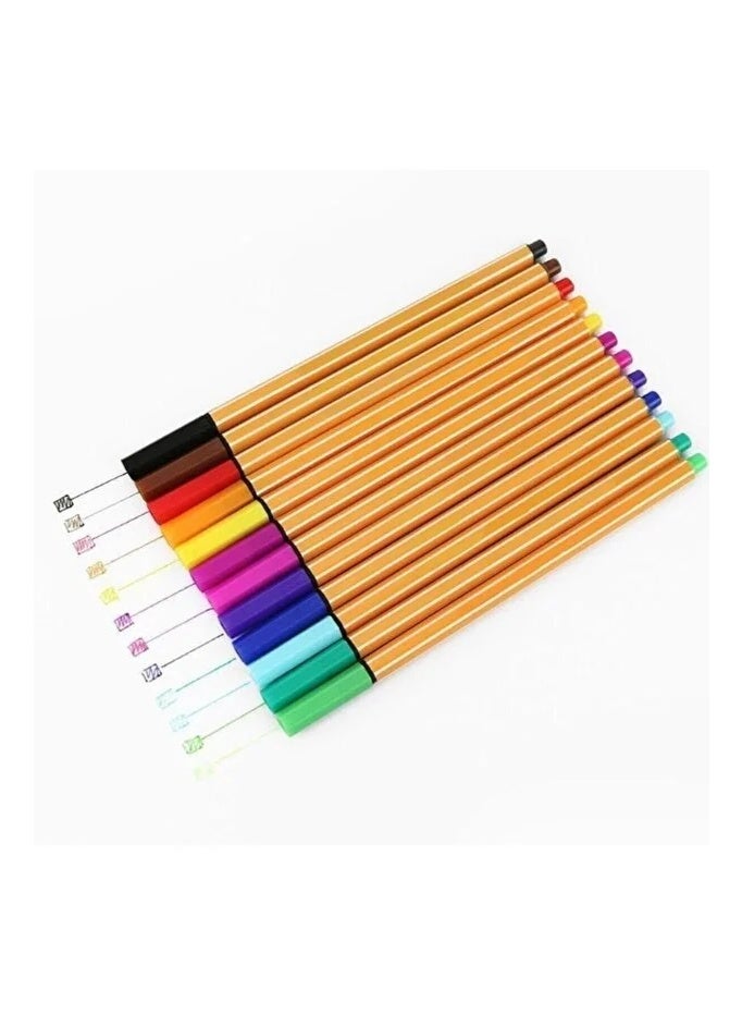 12 Colors Fine liner Pens 0.4mm Fine Tip Drawing Color Pens - Image 3