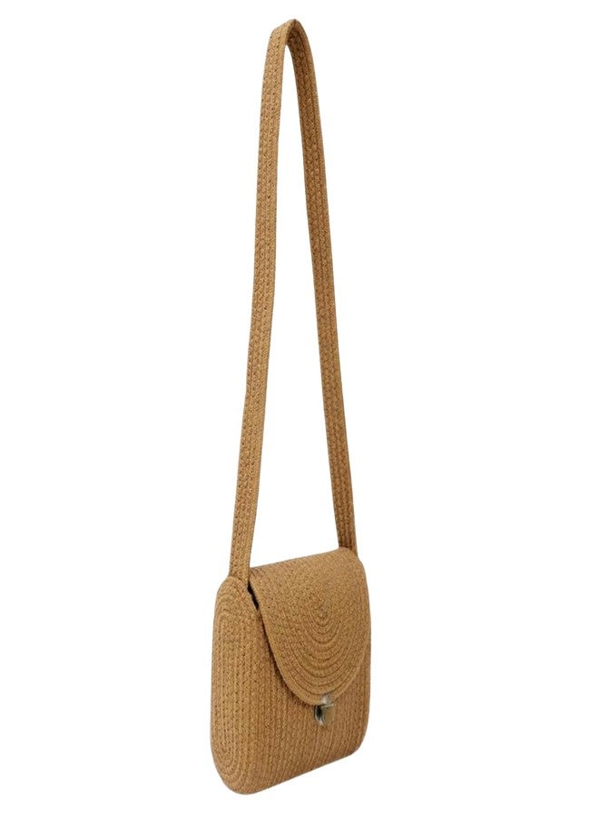 Ariya Textiles Elegant Cotton/PP Handbag for Women - Stylish Tote Perfect for Daily Use and Versatile Fashion Statements 10x9 inch Golden - Image 1
