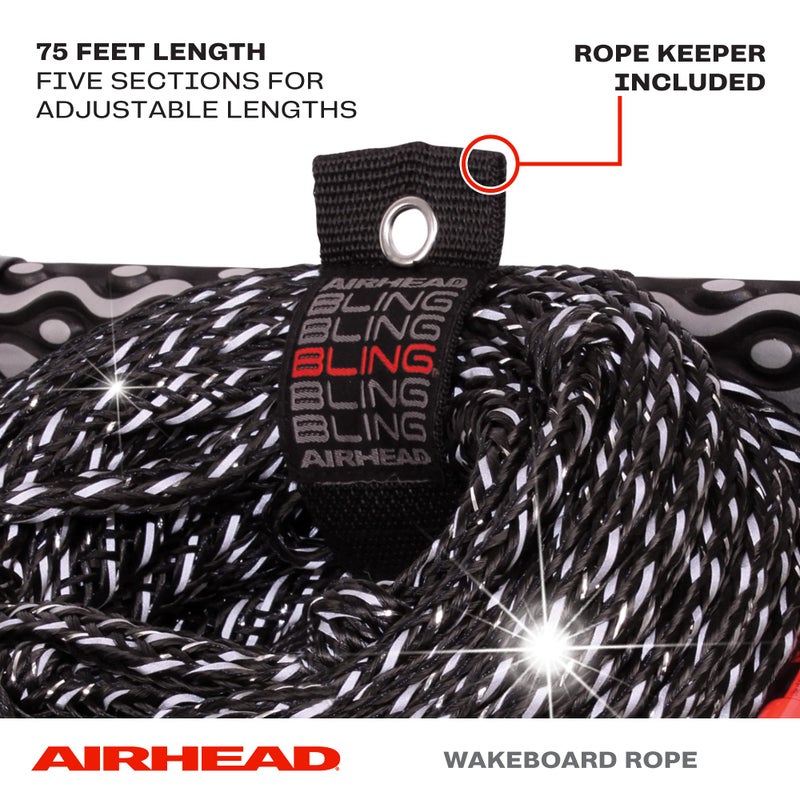 Airhead حبل التزلج على الماء Airhead Bling Stealth، 5 أقسام، 75 قدم - Image 2