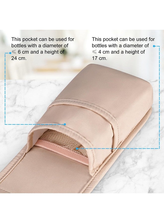 SITHON Professional Massage Bottle Bag For 1 Bottle, Massage Lotion Oil Waist Holder Organizer, Massage Therapist Holster With Adjustable Belt, Multiple Pockets (Bag Only) (Rose Gold)  - Image 3