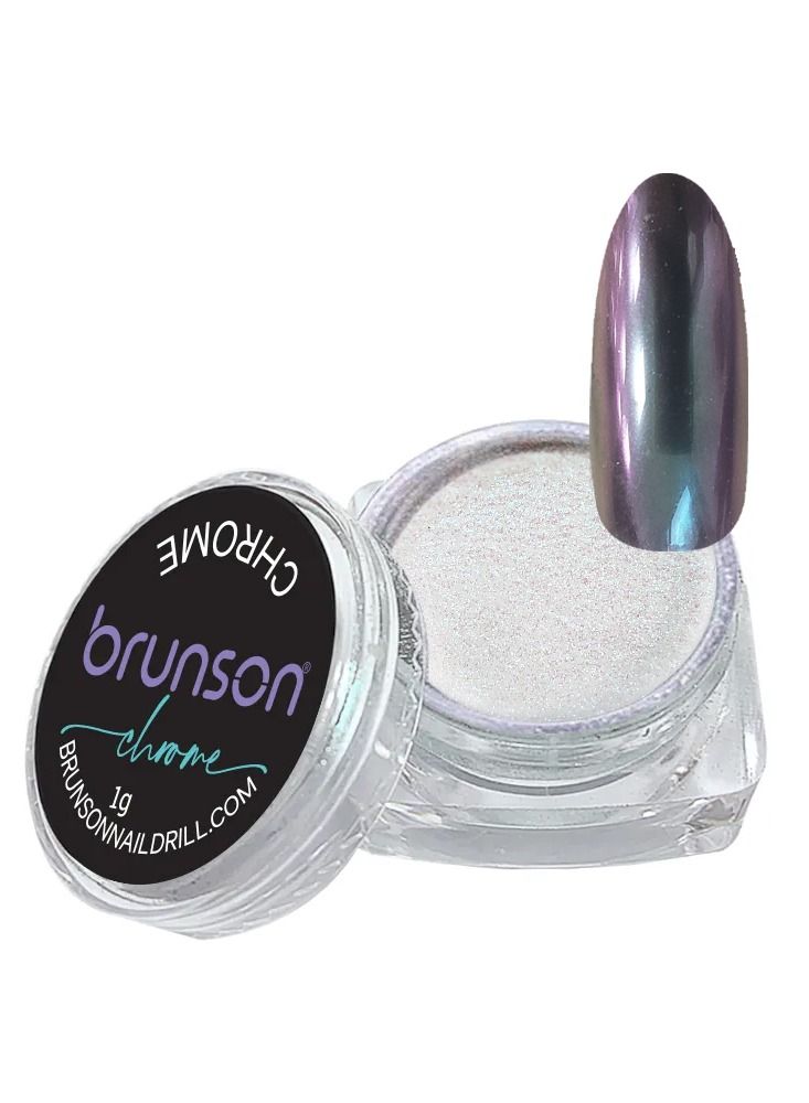 brunson Chrome Nail Powder Mirror Nail Powder, Metallic Nail Powder Holographic Mirror Effect Nail Art Decoration Manicure Pigment C-26