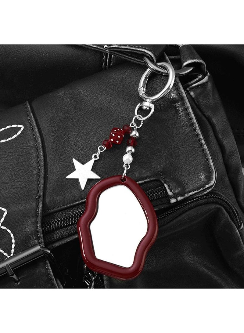 KHAJUL Bag Charms for Handbags Purse Charms Cute Heart Bow Keychain Y2k Mirror Keychain Accessories Birthday Gifts for Women - Image 4