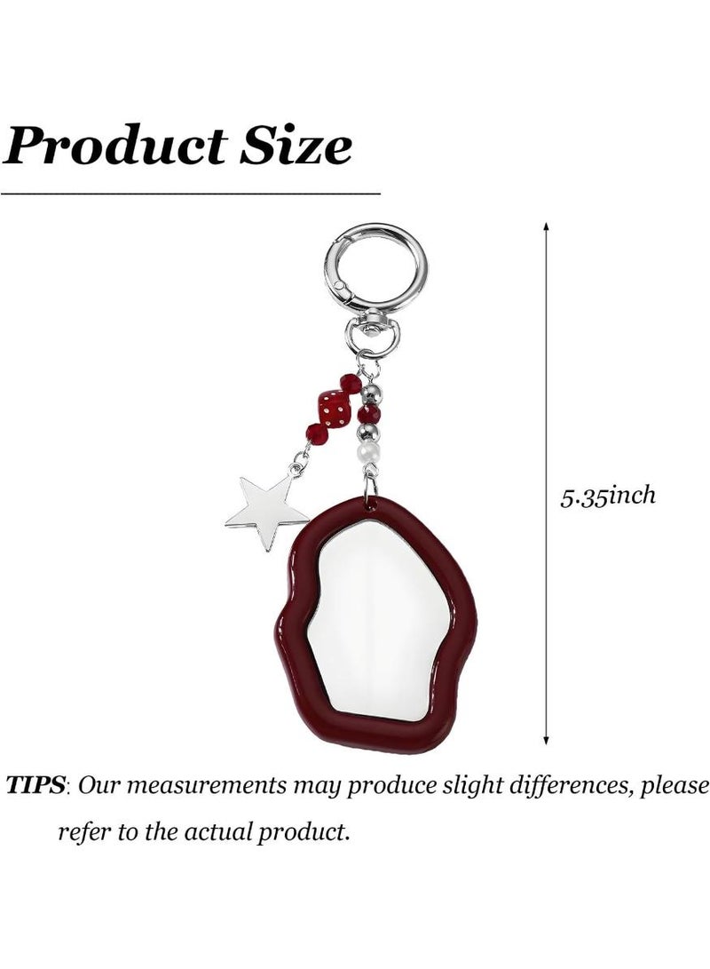 KHAJUL Bag Charms for Handbags Purse Charms Cute Heart Bow Keychain Y2k Mirror Keychain Accessories Birthday Gifts for Women - Image 2