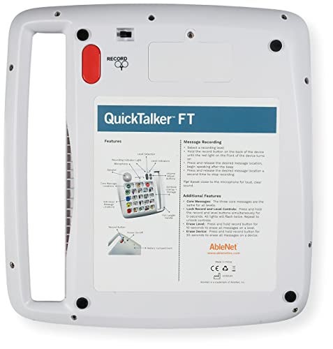 AbleNet QuickTalker 7 Portable MultiMessage Speech Device with FeatherTouch Technology 23 Messages 5 Recording Levels and Durable Design AAC Communication Device for Non Verbal Kids Adults - Image 5