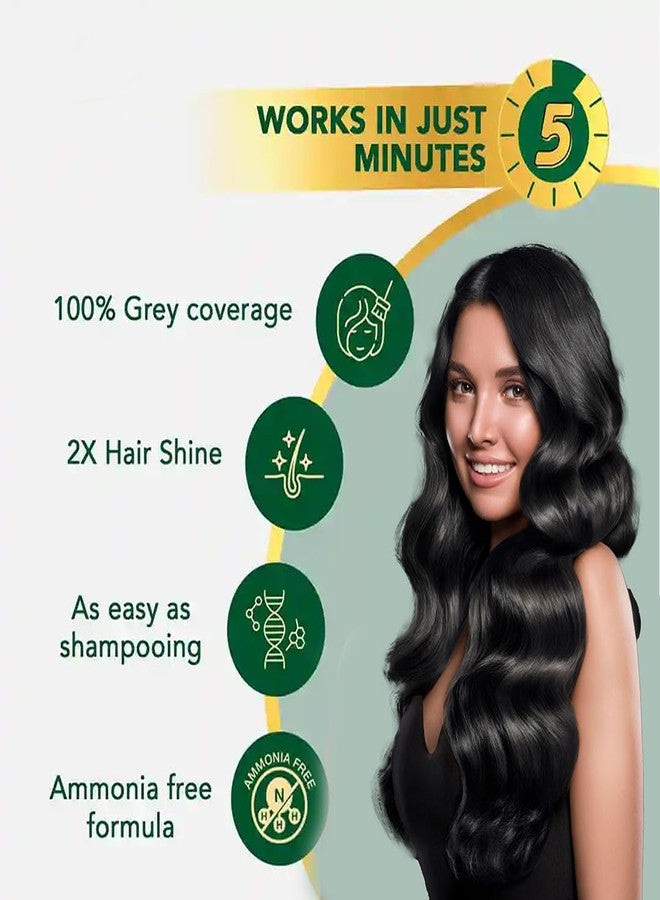 Spring H2O Salon Expert Hair Color Shampoo Natural Black | Ammonia-Free | 100% Grey Coverage | Long-Lasting Shine & Nourishment | Hair Dye Shampoo for Men & Women - Pack of 12 (15ml Each) - Image 3