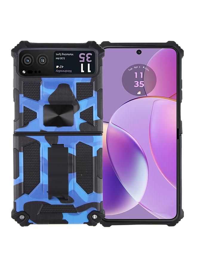 erorex Case For Motorola Razr 40 Camouflage Armor Kickstand TPU + PC Magnetic Phone Case - Image 1