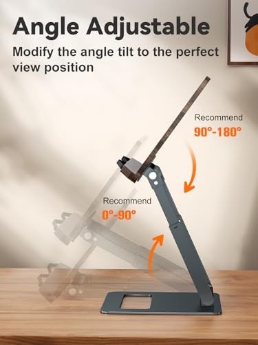 Tounee Book Stand, Telescopic Book Holder Stand, Adjustable Height Pull Out Design Ergonomic Cookbook Stand with Elastic Page Clips Fits All Books (Gray) - Image 3