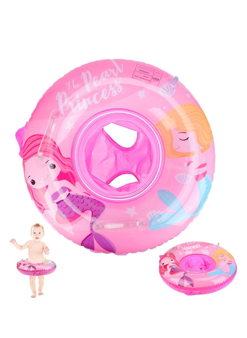 KASTWAVE Baby Swimming Ring, Unicorn Float Swimming Inflatable Ring Helps Baby Learn to Swim and Kick for Kids the Age Of 3-72 Months Pink - Image 1