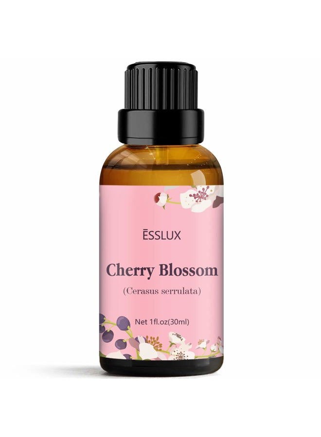 ESSLUX Cherry Blossom Essential Oil, ESSLUX Aromatherapy Oils for Diffuser, Massage, Soap, Candle Making, Perfume, 30 ml - Image 1