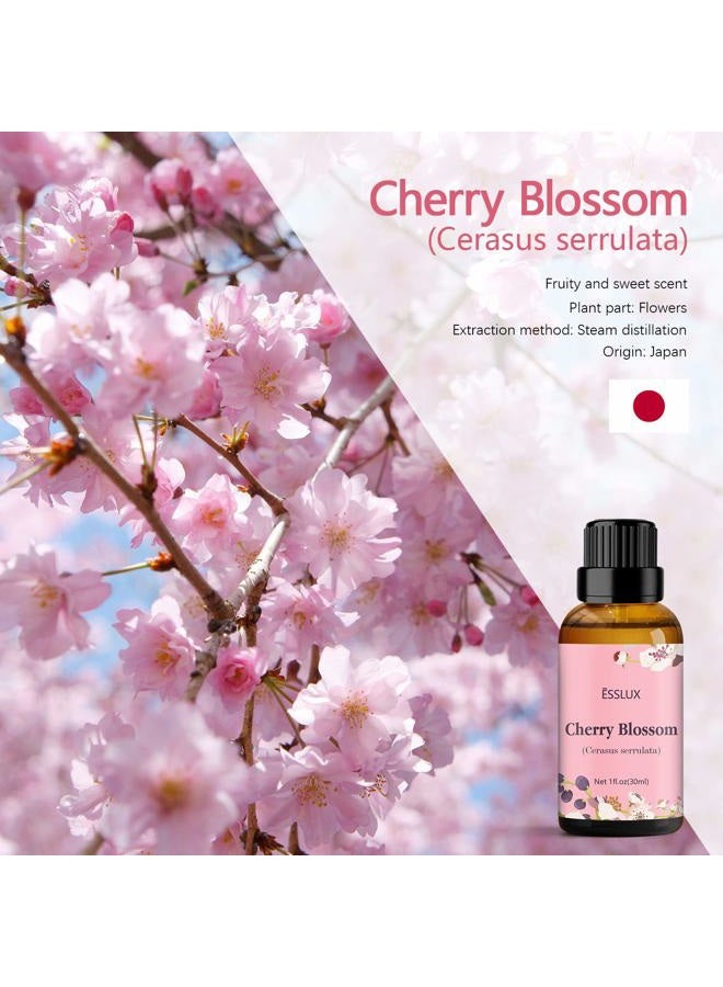 ESSLUX Cherry Blossom Essential Oil, ESSLUX Aromatherapy Oils for Diffuser, Massage, Soap, Candle Making, Perfume, 30 ml - Image 2