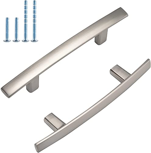 homdiy 3 inch Cabinet Handles 30 Pack Brushed Nickel Cabinet Pulls Arch Drawer Hardware Modern Dresser Pulls for Kitchen Bathroom Cupboard, Zinc Alloy - Image 4