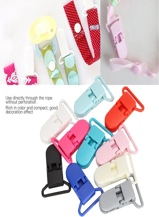 Zerodis 10Pcs Suspender Clips, Men Suspender Clips Sheet Straps Holder Fasteners Clips Bed Sheet Clips Fasteners Clips Nylon Fix Locking Duckbill Sling Clip with Buckle - Image 2