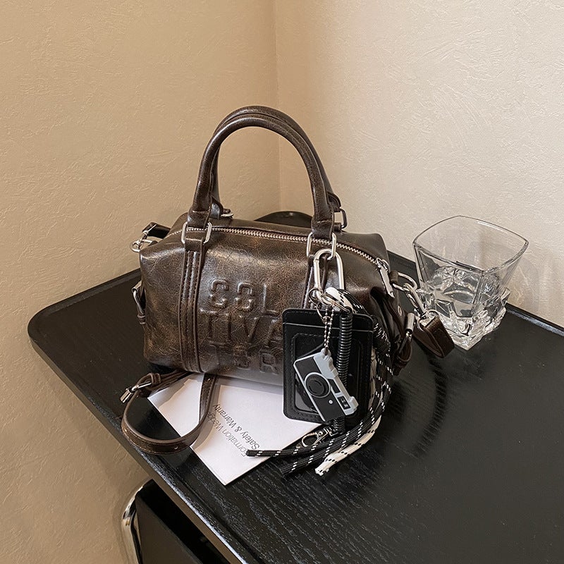 American Retro Fashion Boston Pillow Bag for Women Crossbody - Image 1
